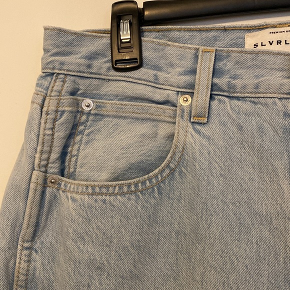 SLVRLAKE Hero High Waist Raw Hem Slim Straight Leg Jeans (Free and Easy) - Picture 3 of 10